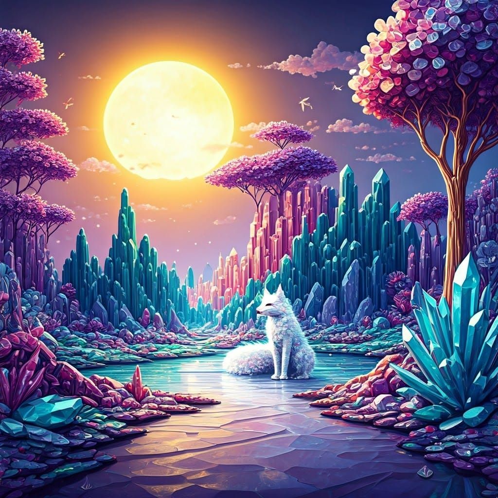 Ethereal Emerald Realm of Dazzling Crystals