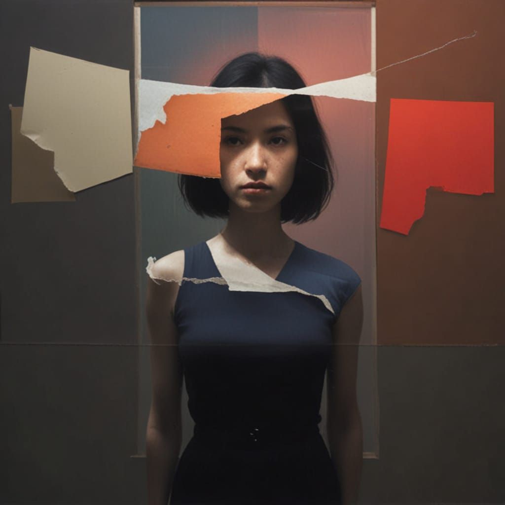 Abstract Collage of Immigrant Workers in Soft Focus