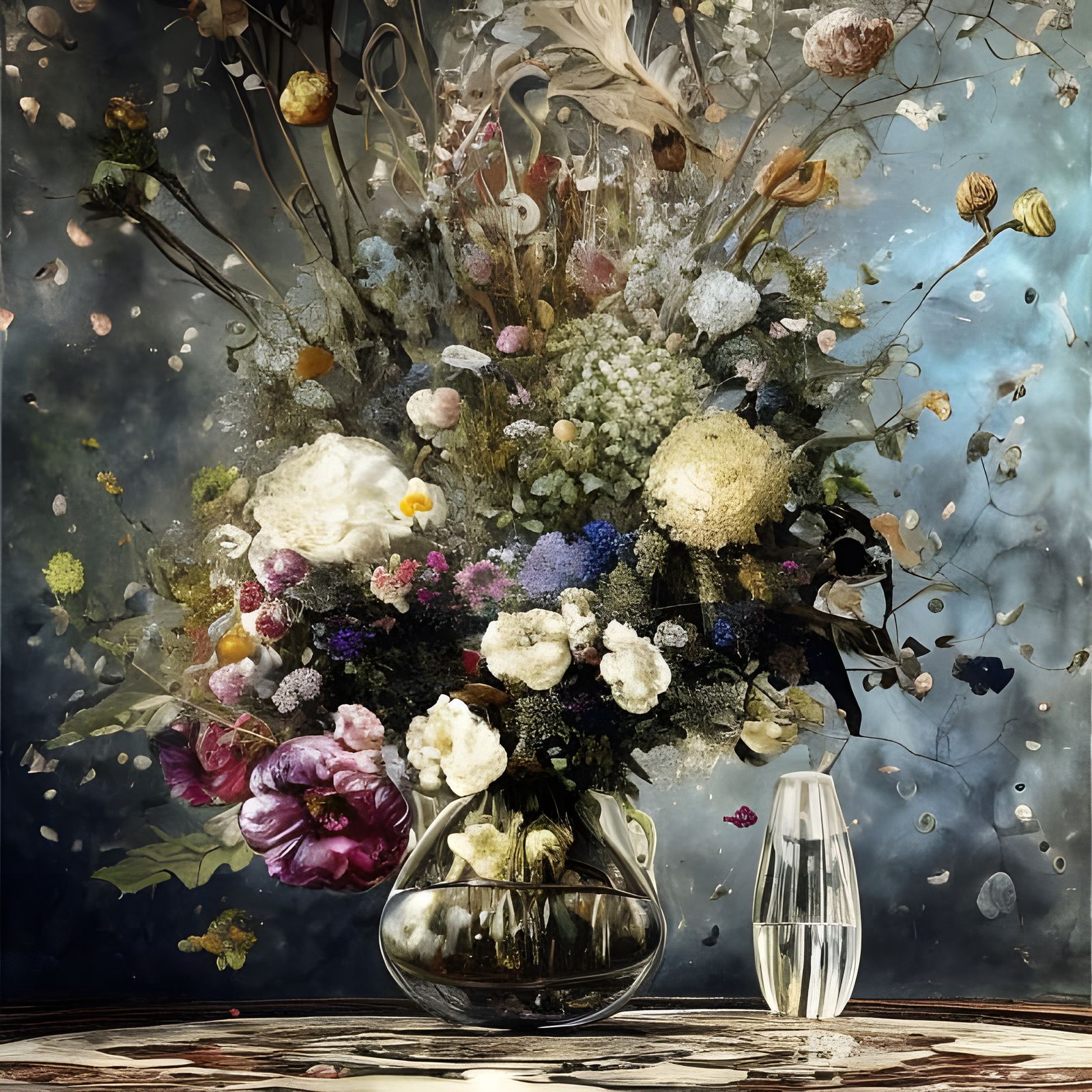 Intricate Floral Bouquet in Magic Realism Style