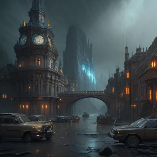 Dramatic Detectives in Digital Matte Painting