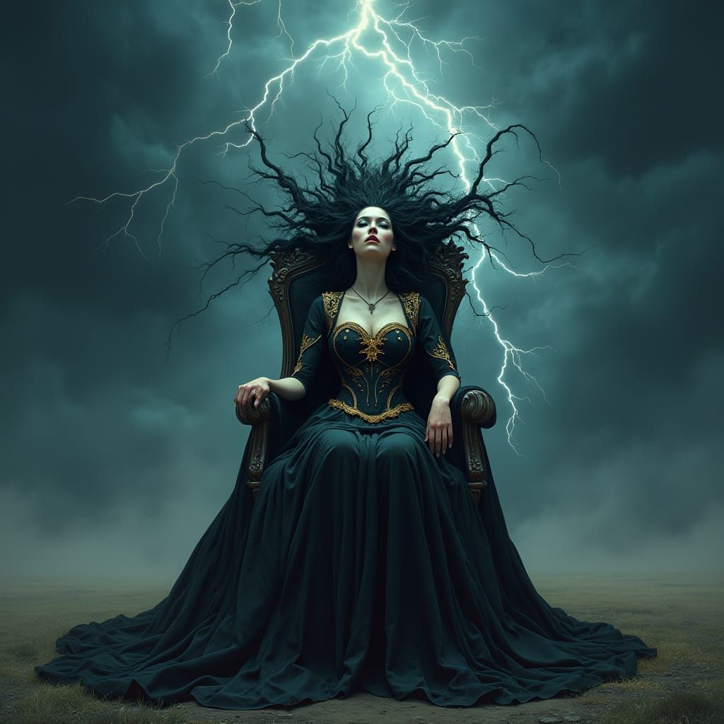 Mystical Queen in Dark Surrealism