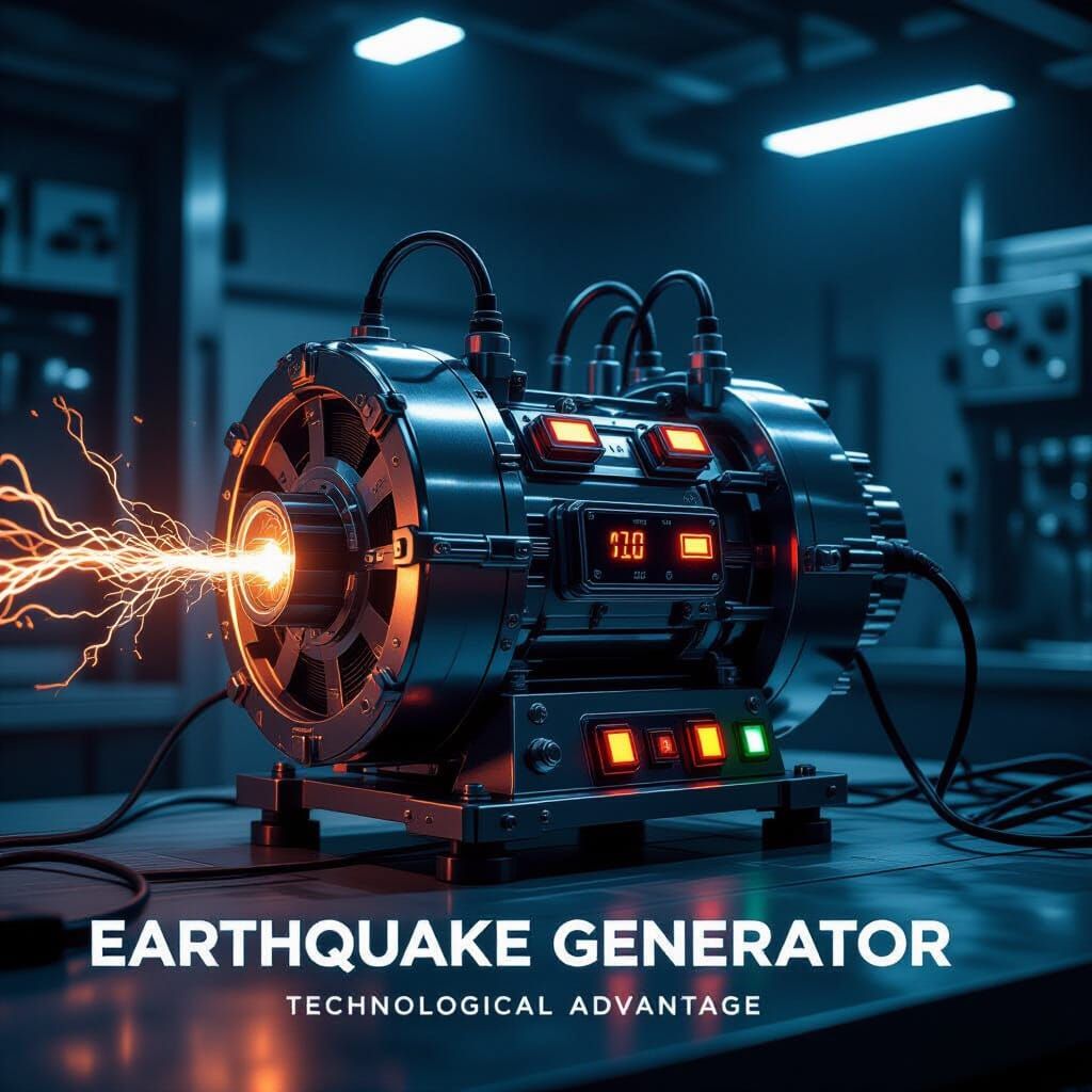 Futuristic Earthquake Generator Machine in Laboratory