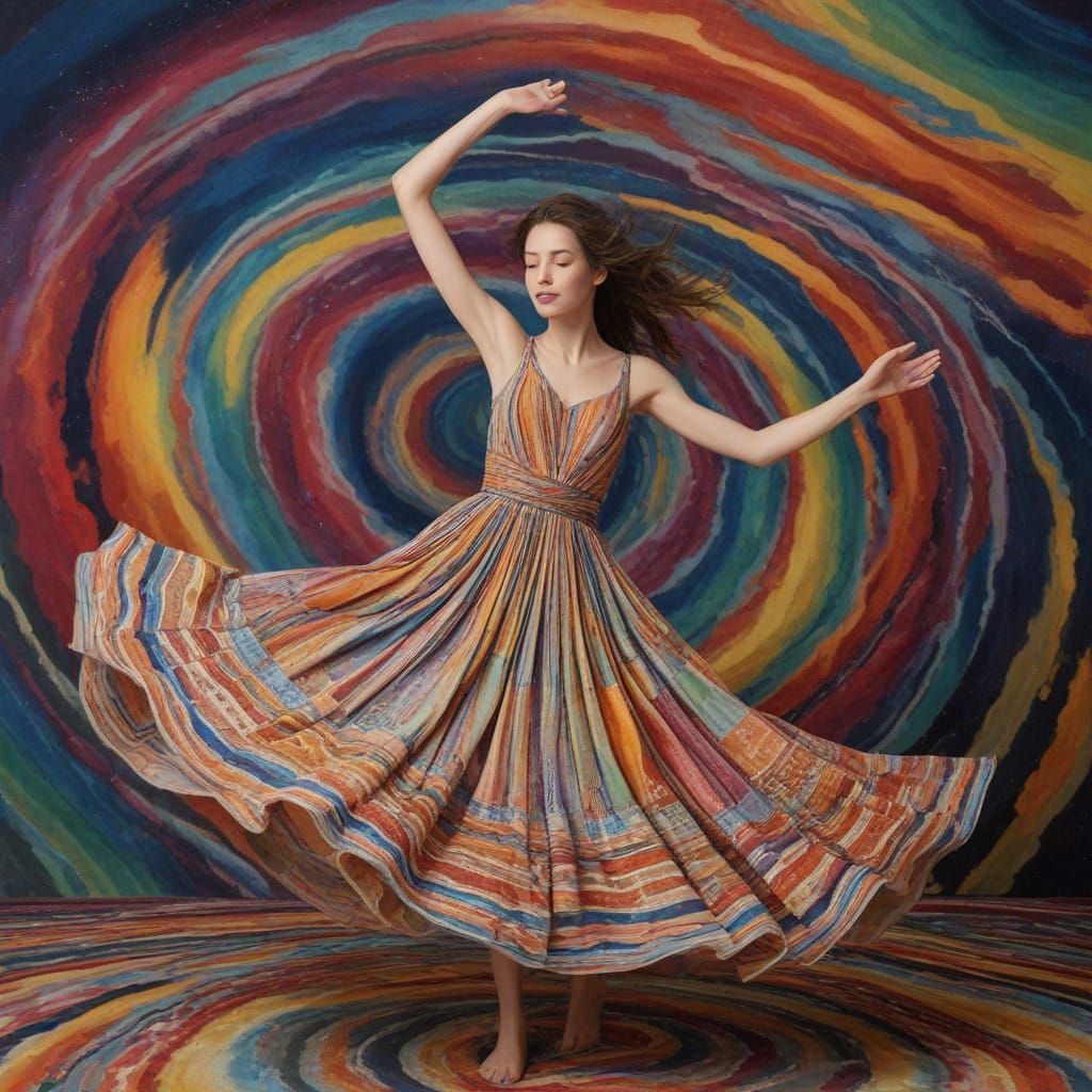 A rug dress. add movement into the peice and fantasy.