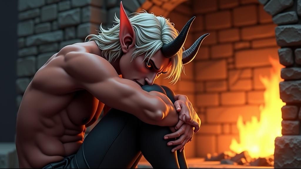 Devil Seeks Warmth: 3D Anime Art