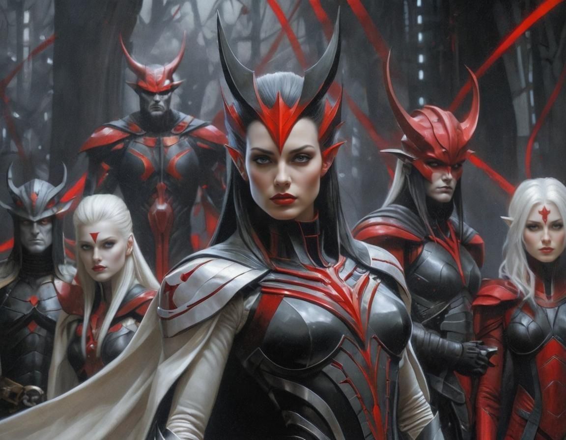 Striking Portrait in a Futuristic Comic Style