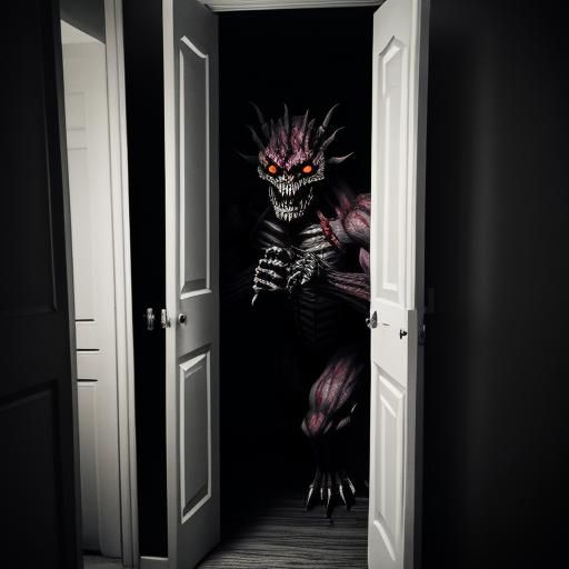 Child's Drawing: Monster in Closet