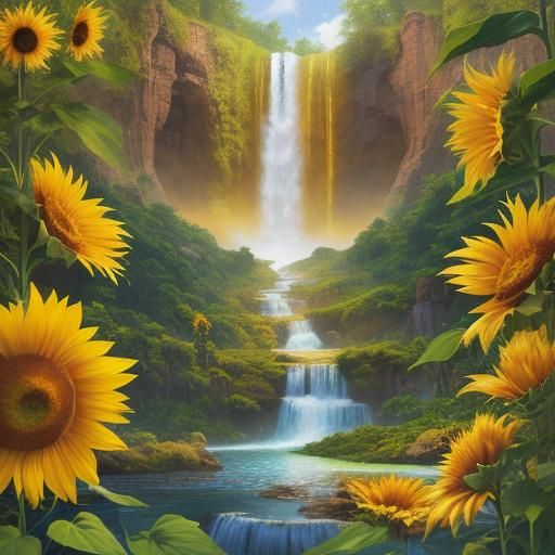 Cuban Woman and Grizzly Bear in Astral Paradise