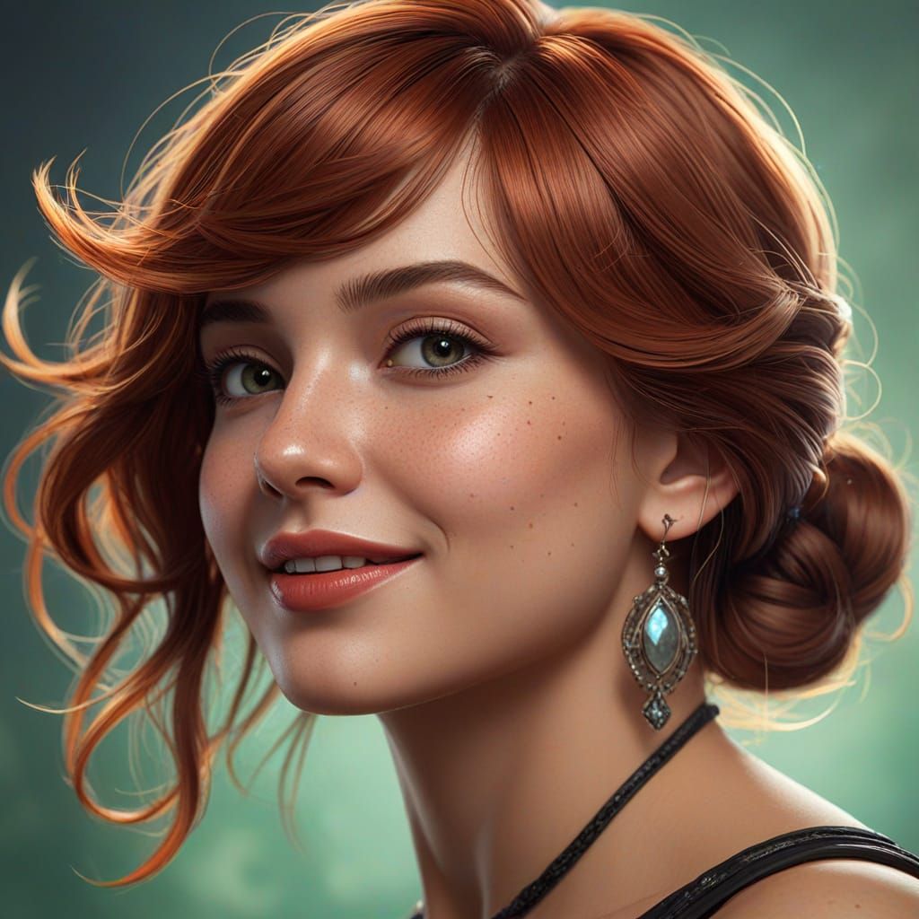 Ethereal Woman's Portrait with Gothic Makeup