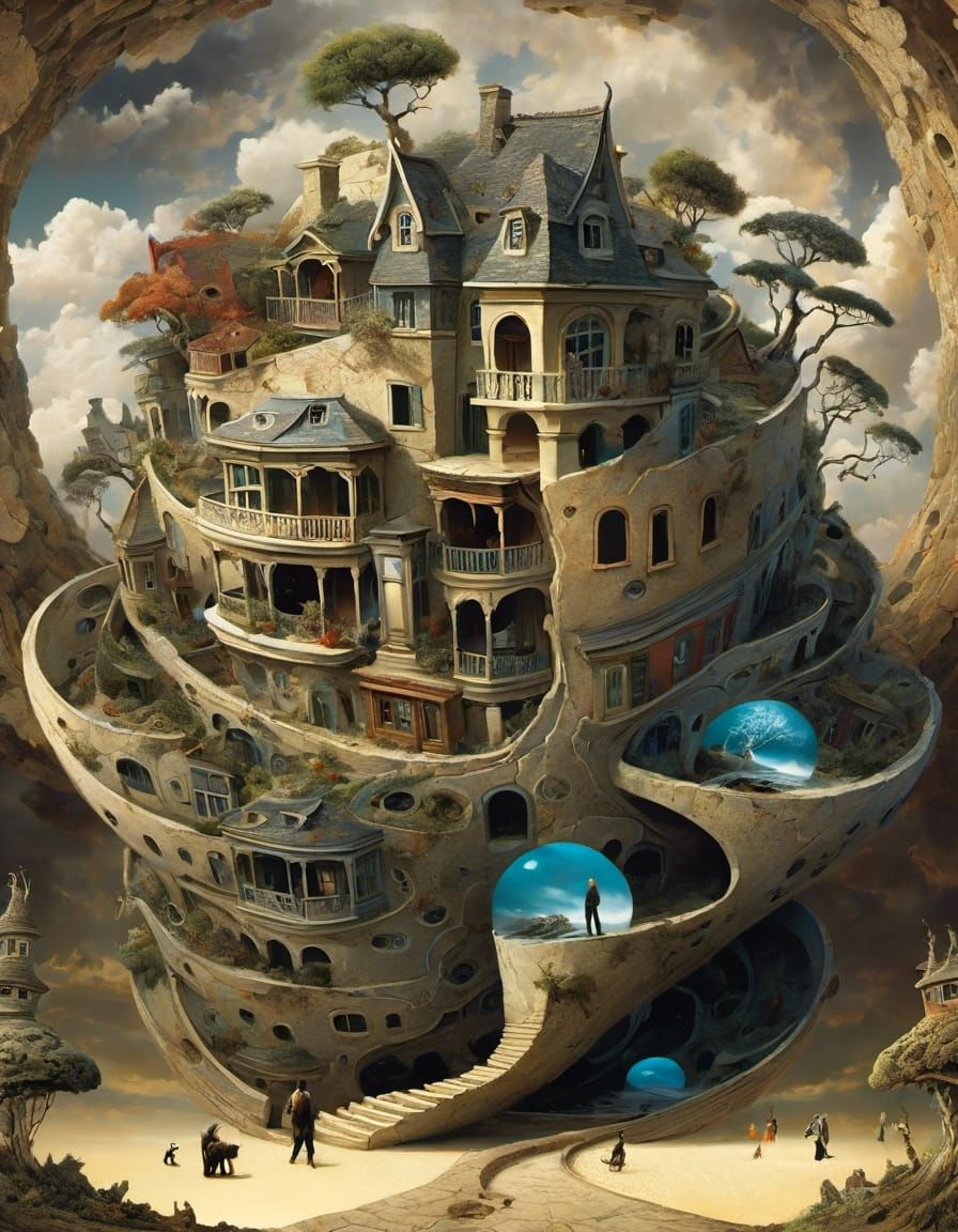 Surreal Stargate Scene in Style of Woodroffe