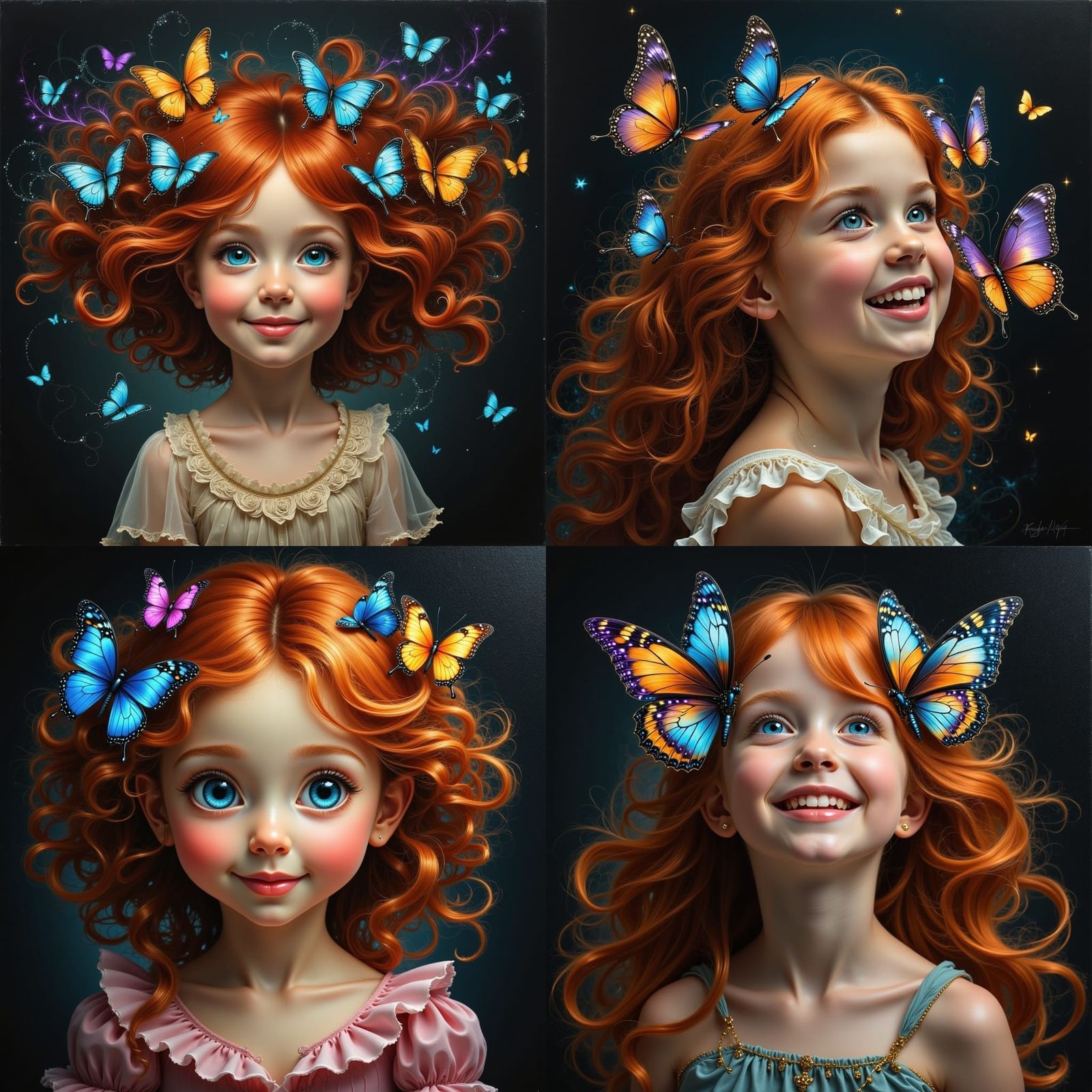 Glowing Beauty in Vibrant Dreamscapes