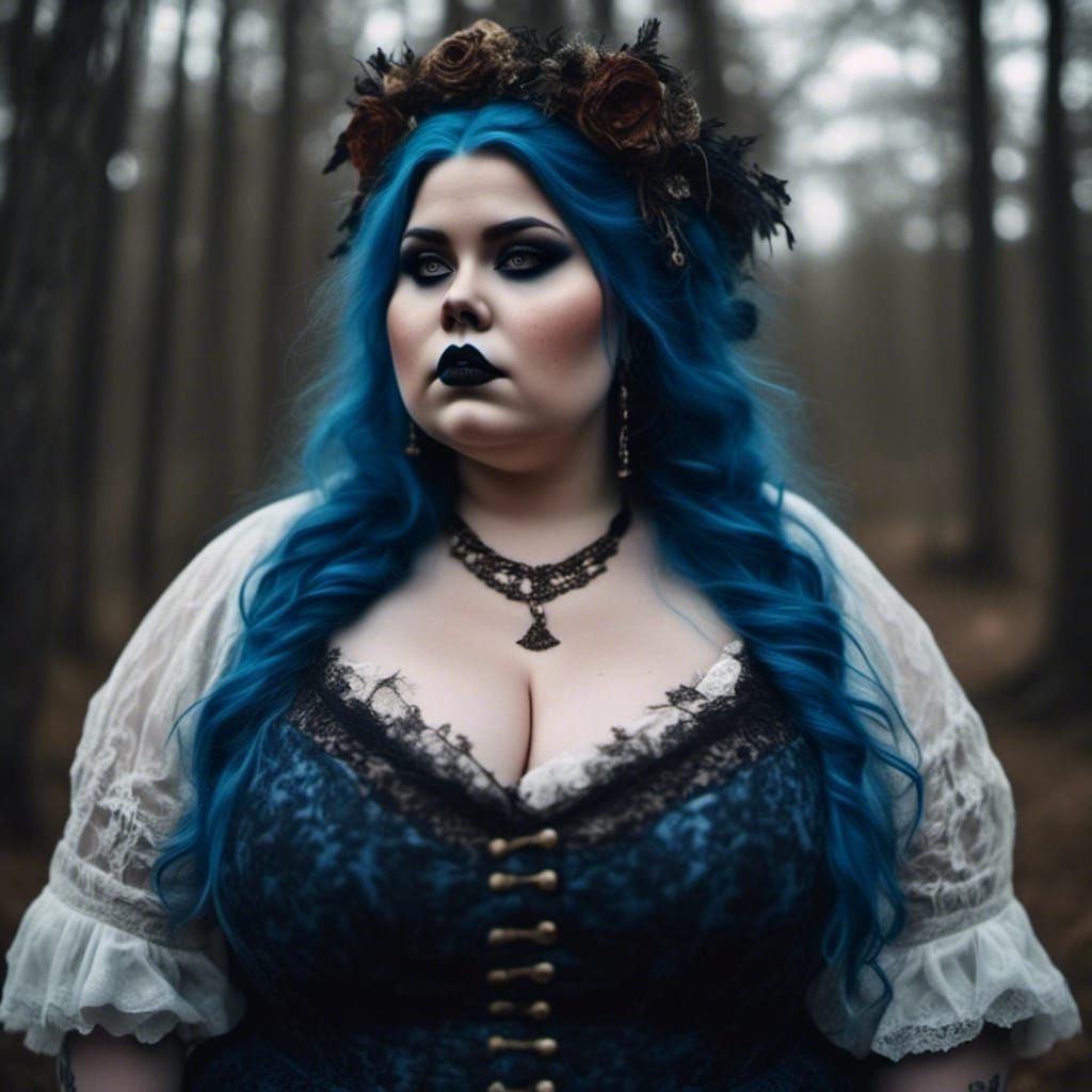 Haunted Village: Superhyperrealistic Scandinavian Woman with...