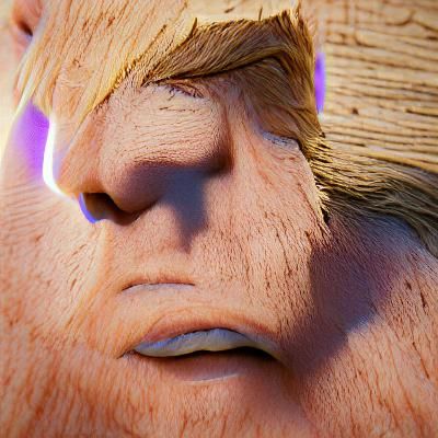 3D Render of Donald Trump with Dramatic Shading