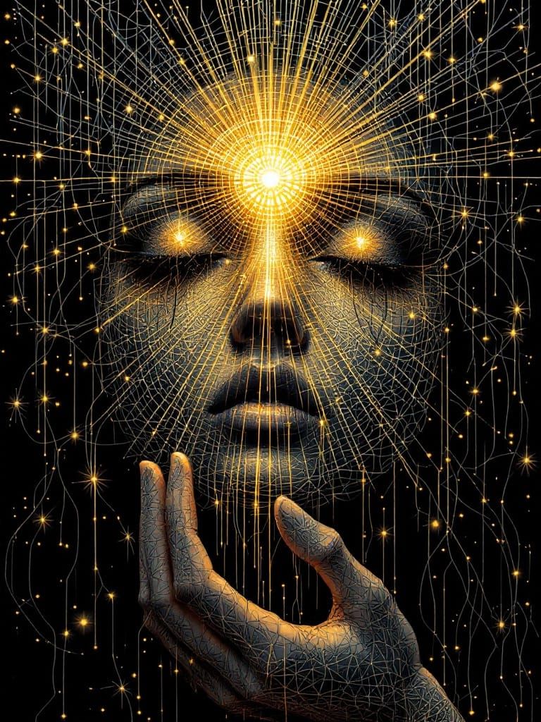 Shining Through - Embroidery on Lasercut Wood