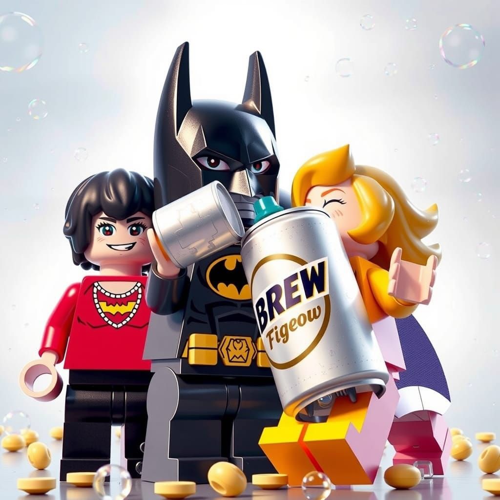 Lego Batman Celebrates with Friends in a Vibrant Disco Party