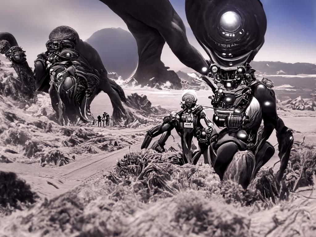 Team Returns to Earth: Detailed Manga-Style Artwork