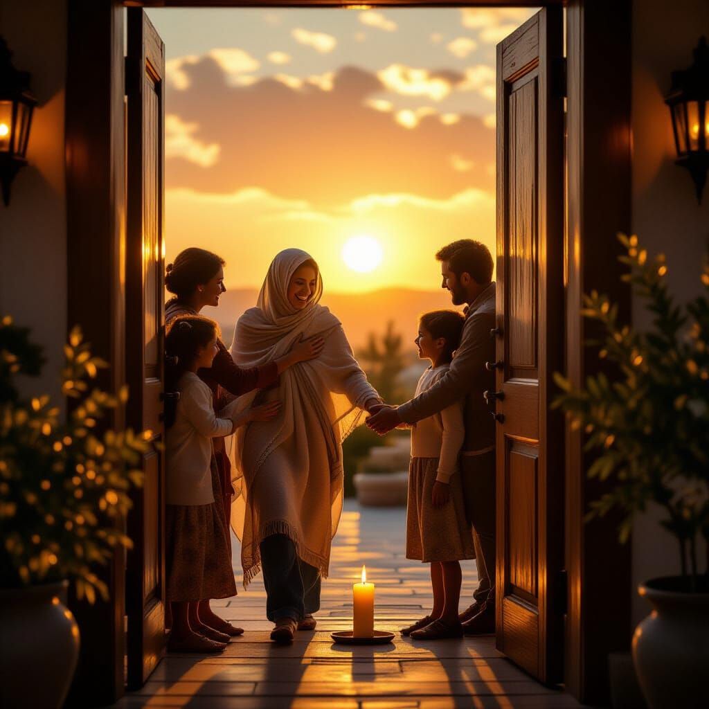 Hopeful Reunion: Hostage Returns Home at Golden Hour