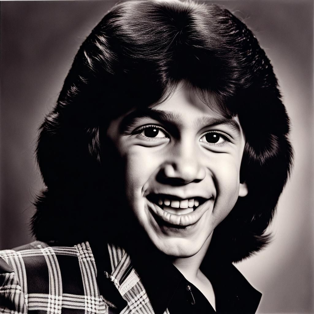 Young Boy Portrait with Tongue Sticking Out