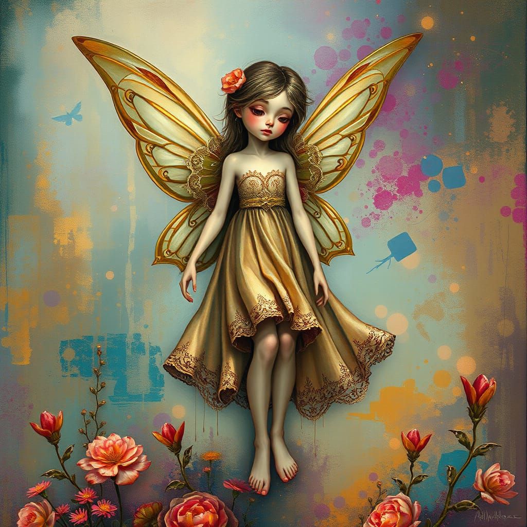 Enchanting Fairy in Vibrant, Surrealist Bohemian Style