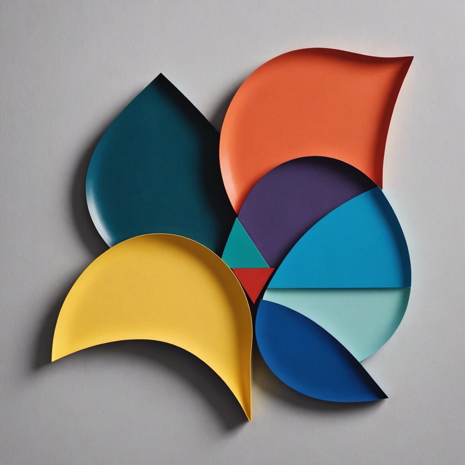 Abstract Colors and Shapes Generated by AI