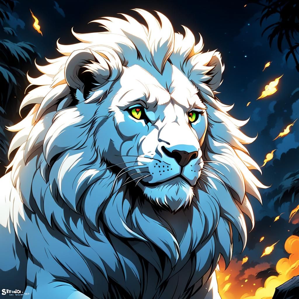Kimba the White Lion in Anime Style