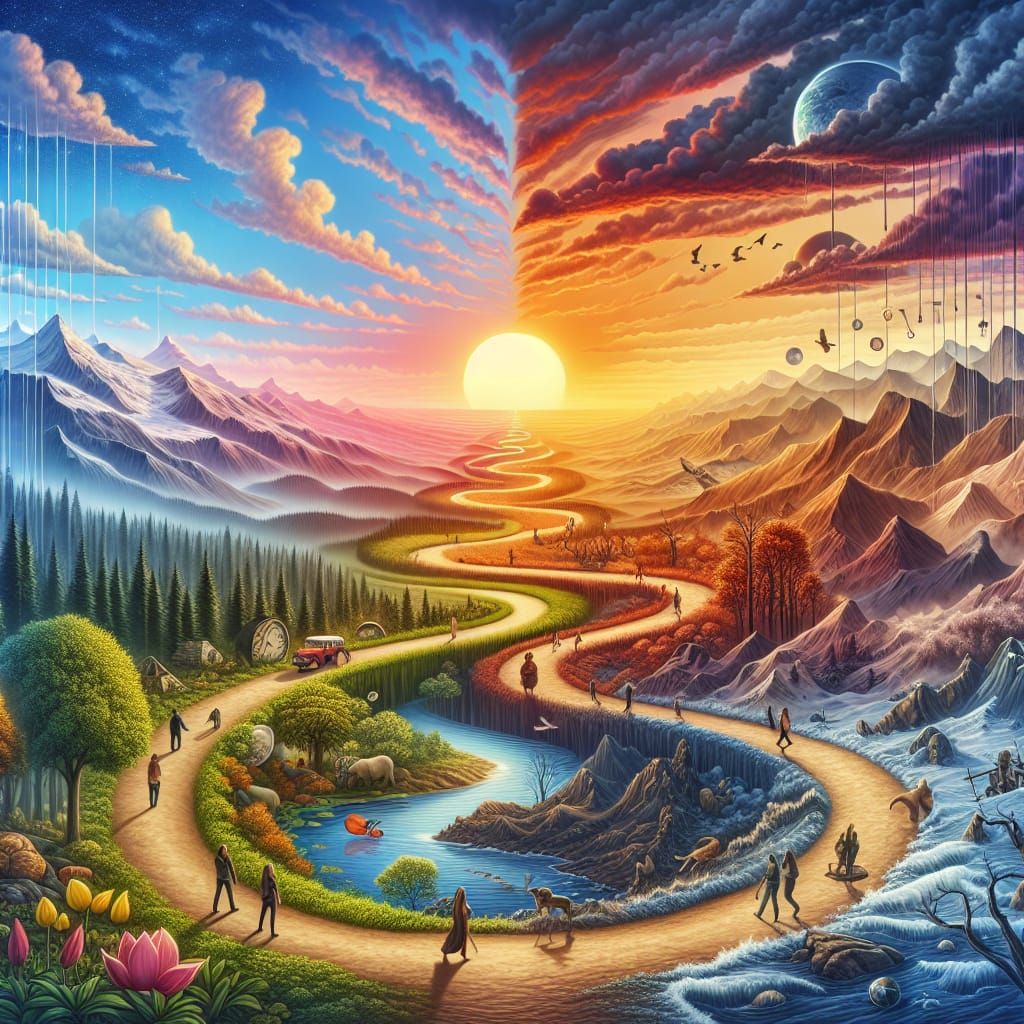 Life's Journey: A Detailed Matte Painting