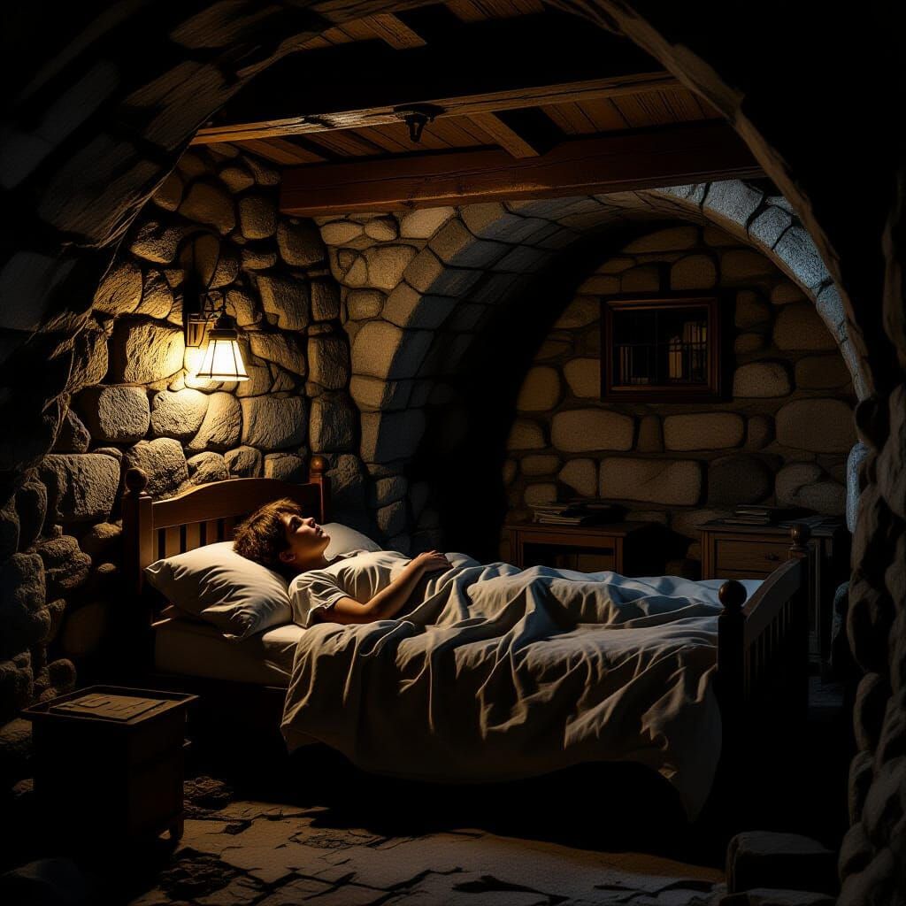 Cellar Escape: Hyperrealistic Refuge from Summer Heat