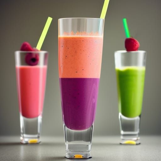 Delicious Colorful Smoothie, Digital Art