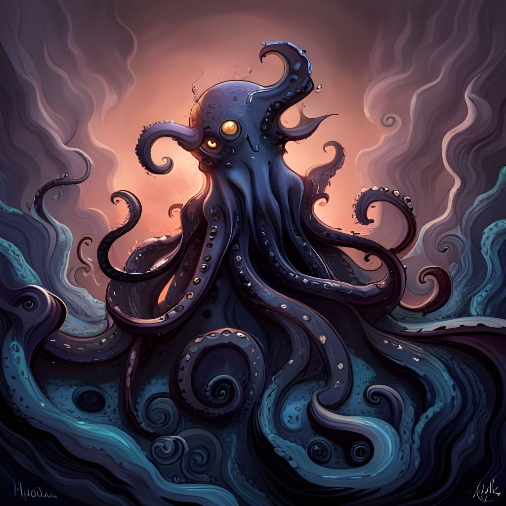 Eldritch Cthulhu Rises: A Heavy Metal Album Cover