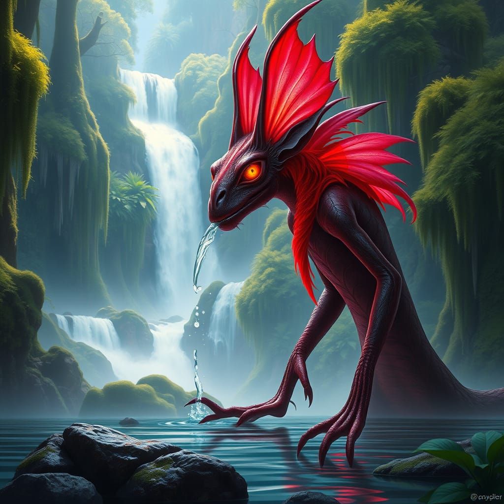 Mystical Jungle Goddess in Dreamy, Hyperrealistic Paradise