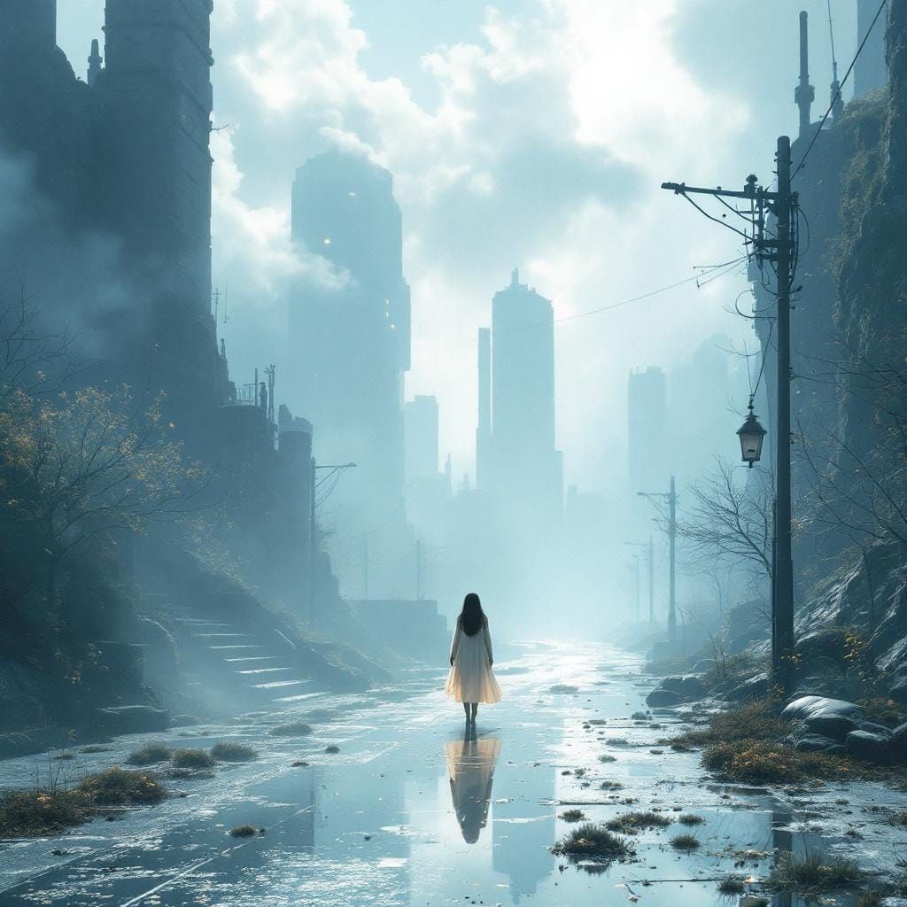 Ethereal Beauty in Atmospheric Cityscape