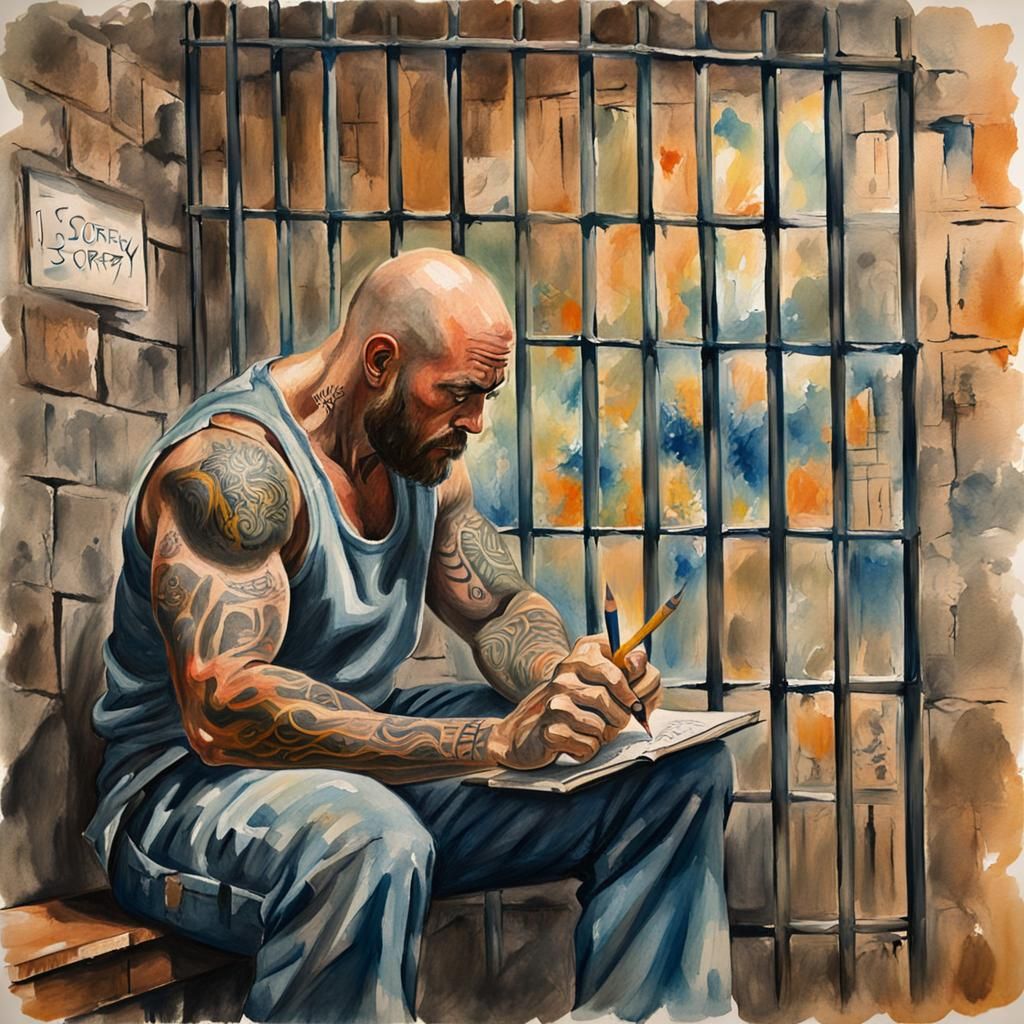 Prisoner's Apology: Gouache and Watercolor Impression