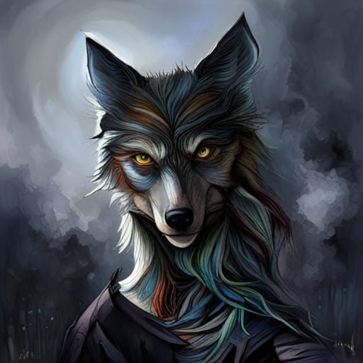 Wolf-Man Hybrid in Exquisite 3D Digital Art