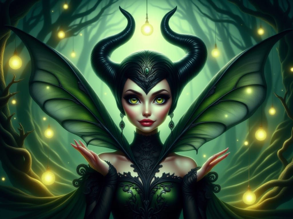 Maleficent in Whimsical Mystical Arcadia