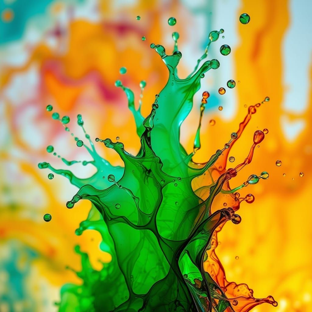 Surreal Summer Evening in Vibrant Turquoise and Emerald