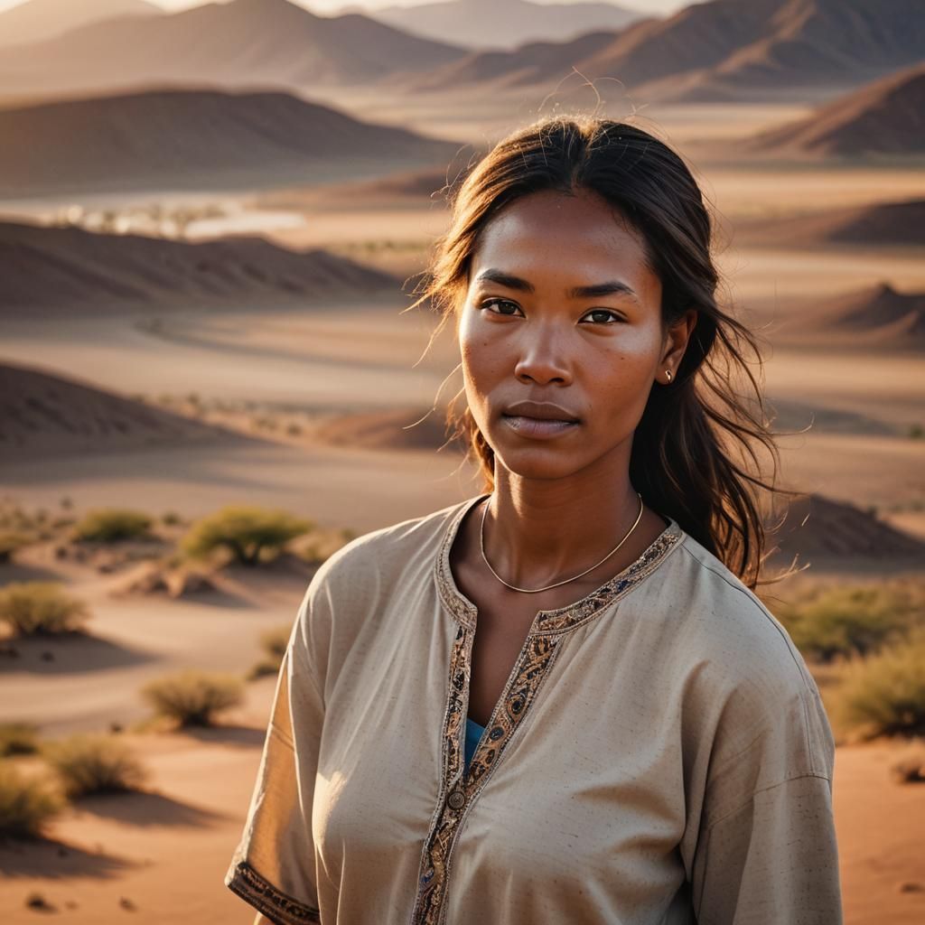 Stunning Portrait of Khoi-San Woman in Namibia