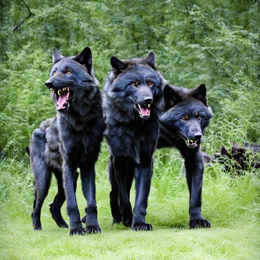 Majestic Wolves in Natural Habitat