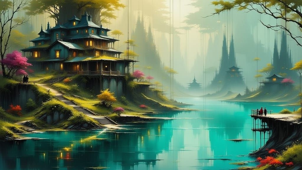 Exoplanet Lake Reflects a Nonexistent City