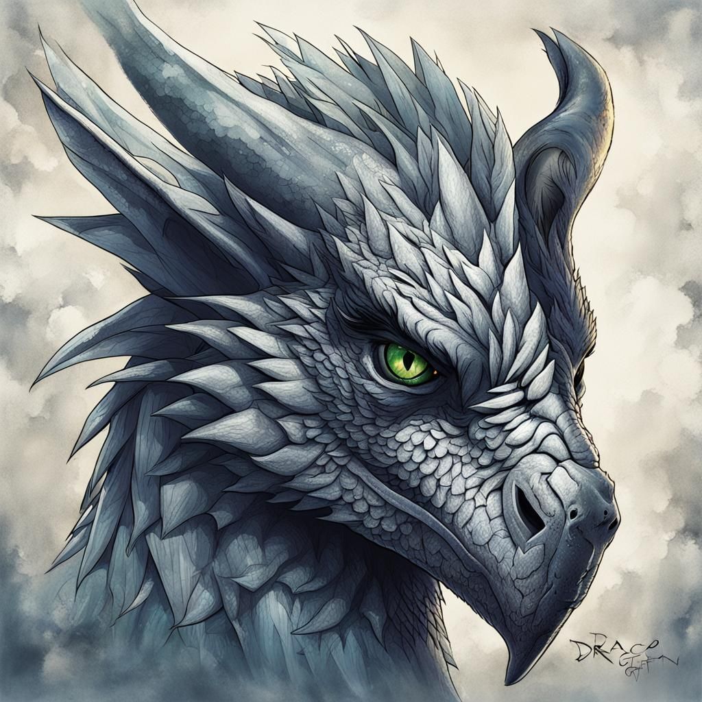 Majestic Draco Griffin Fantasy Art