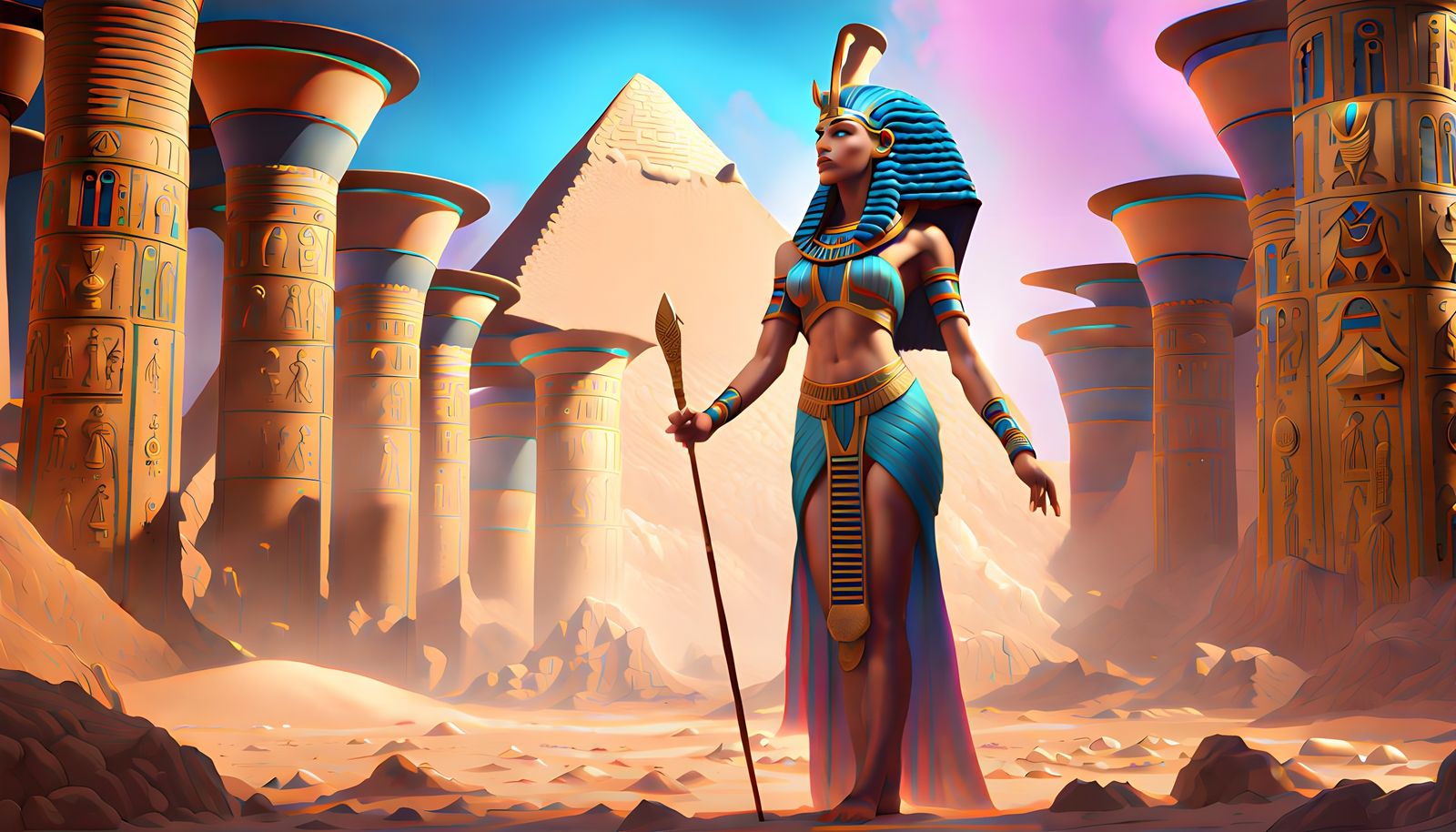 Ancient Egyptian Goddess of Vibrant Colors