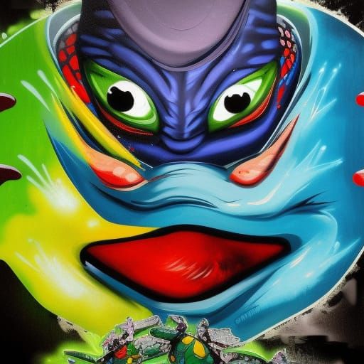 Ninja Turtles in Graffiti Splash Art