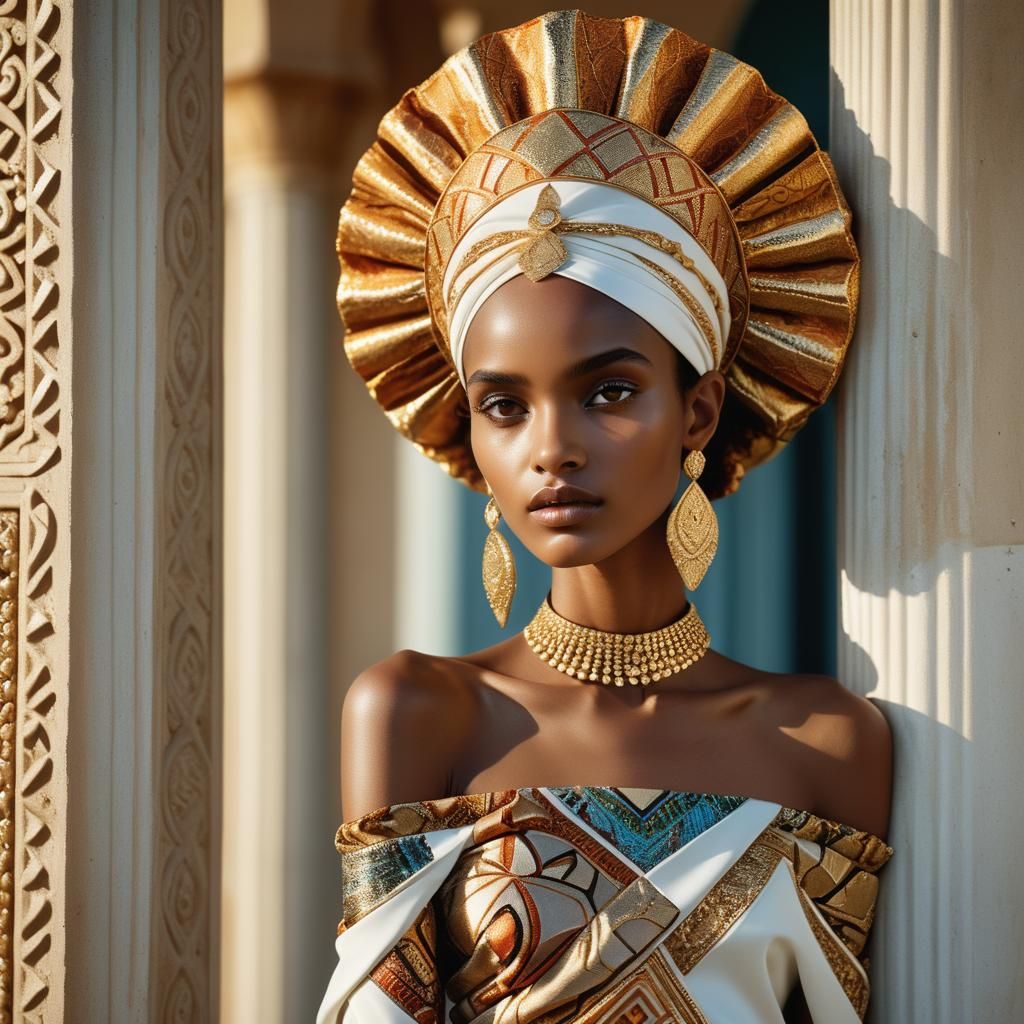 Eritrean Model in Haute Couture Fashion Photograph