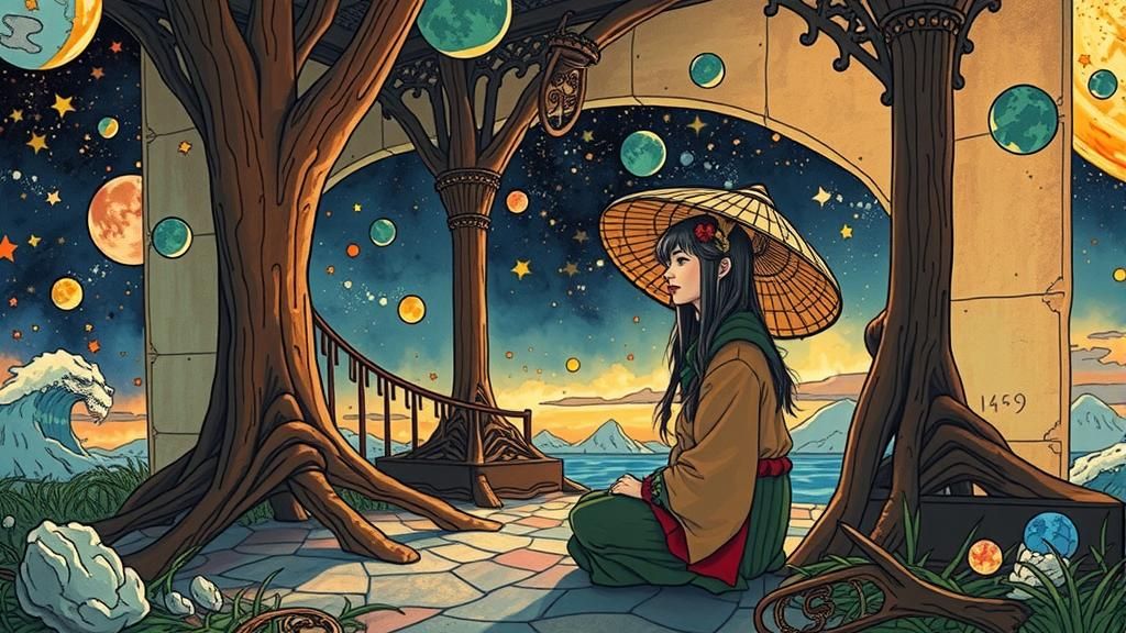 Futuristic Graphic Novel in Art Nouveau Style