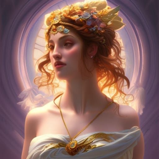 Aphrodite: Goddess of Love, Hyperdetailed Portrait
