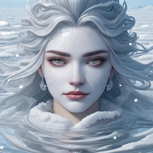 Surreal Eye with Winter Landscape in Digital Art