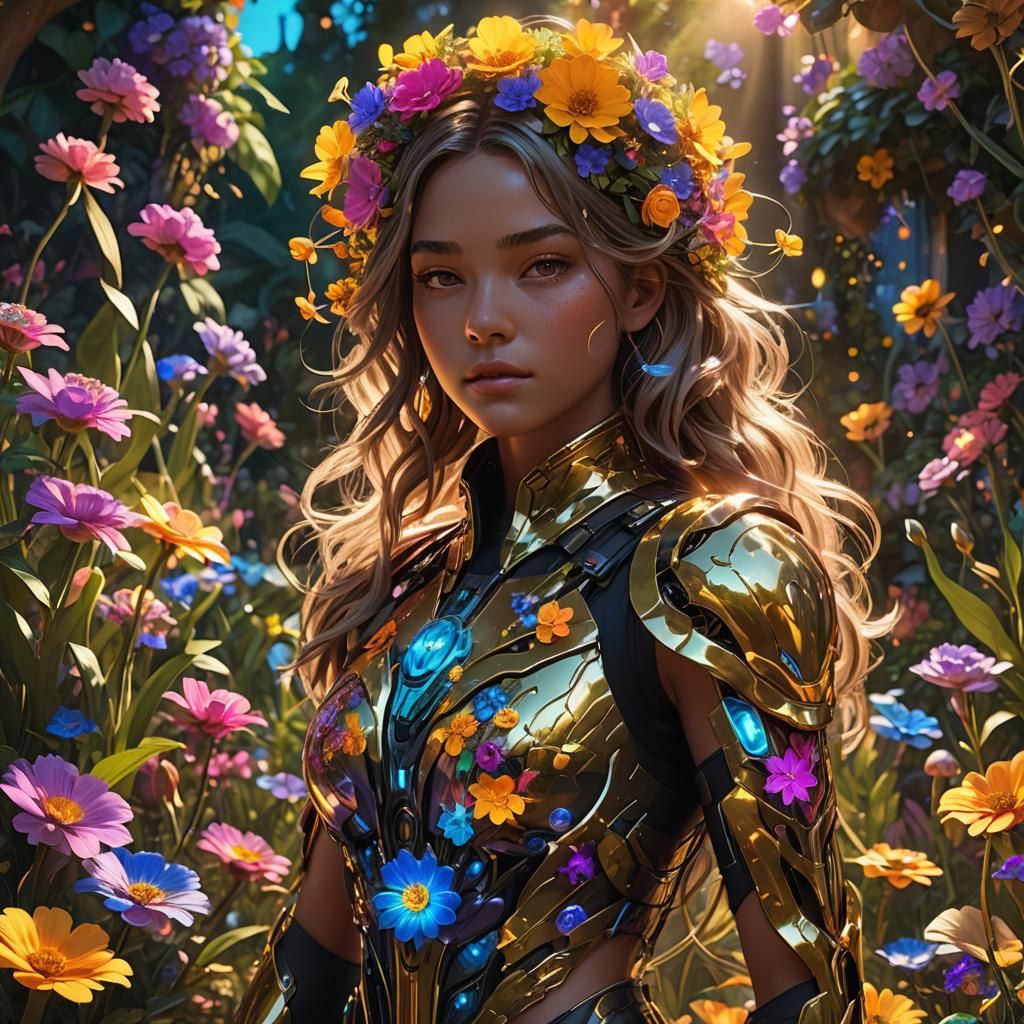 Fantasy Garden with Glowing Flowers: Photorealistic Concept ...