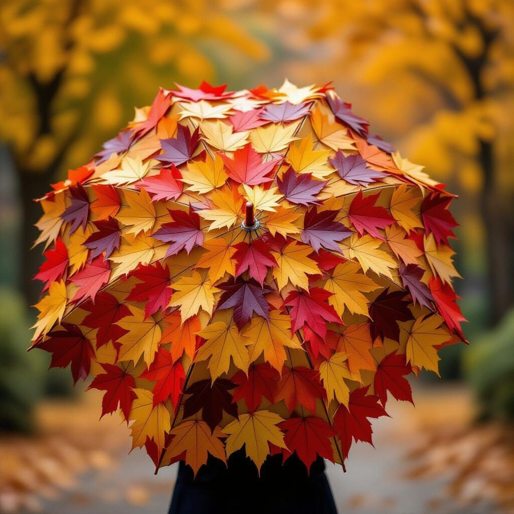 Magical Autumn Leaf Umbrella