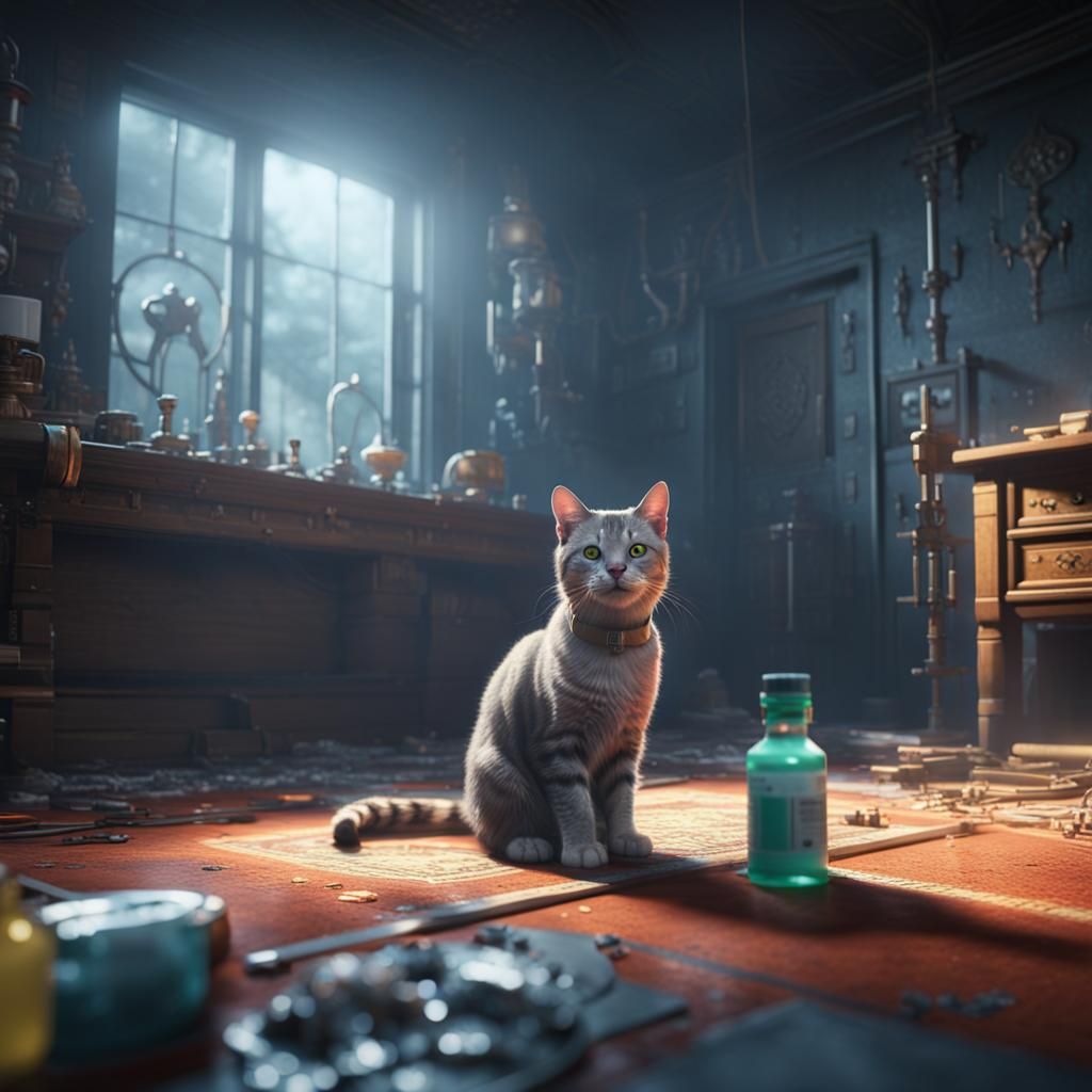 Psychedelic Cat: A Melting Room in Unreal Engine