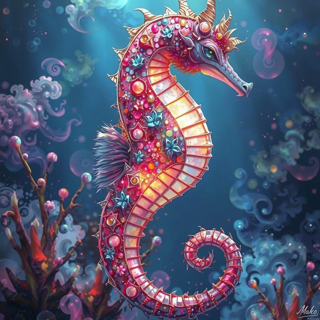 Dragon in Expressive, Abstract Clouds