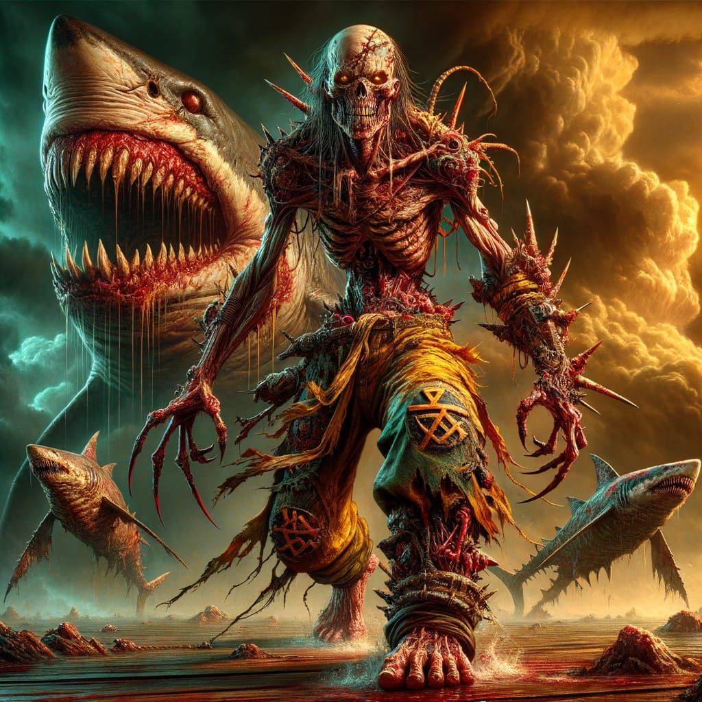 Nightmarish Mutant Creature and Cybernetic Warlord