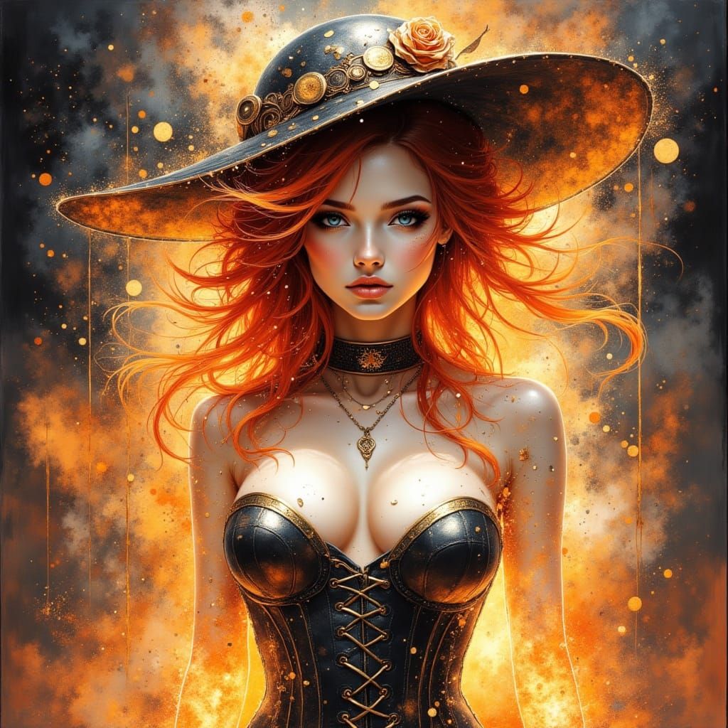 Futuristic Lady Portrait in Anime Hyperrealism Style